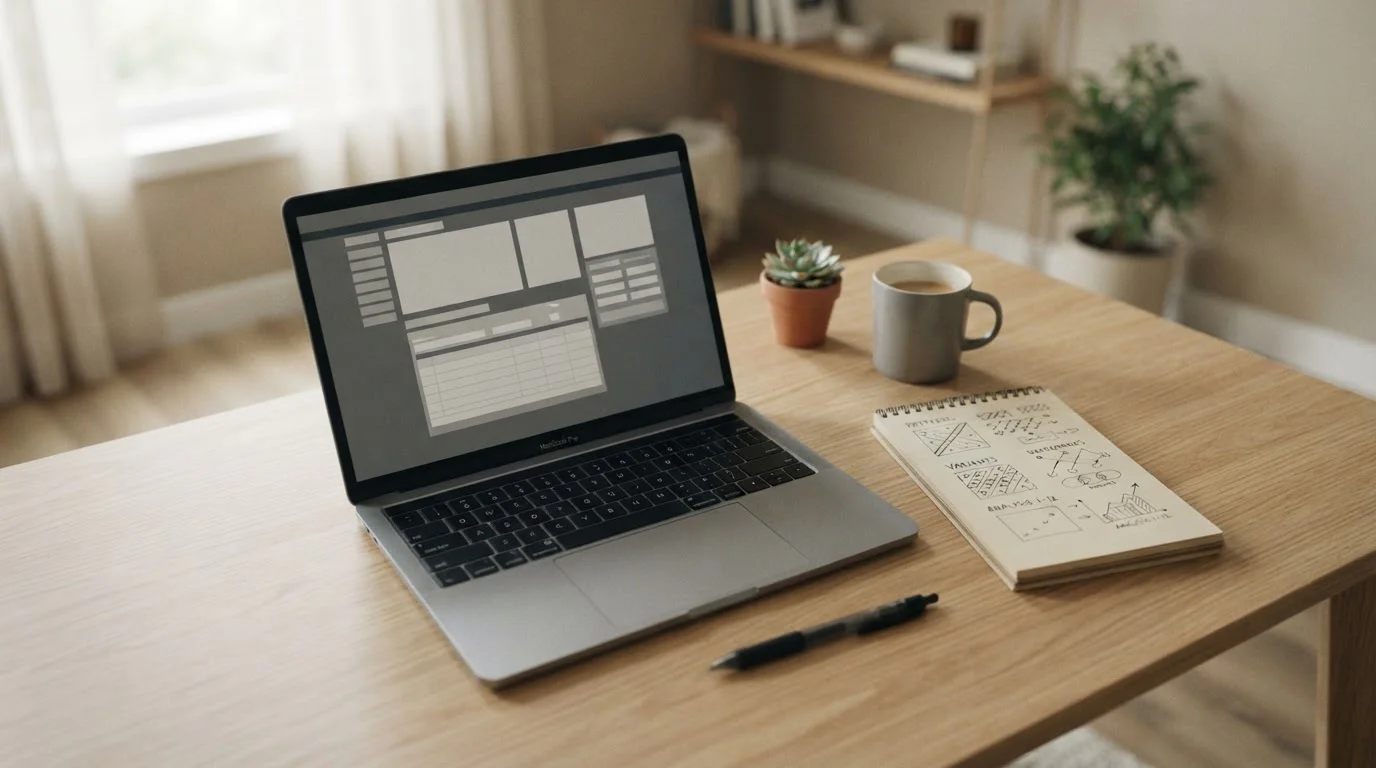 Analytische Darstellung von Systemwetten-Strategien auf einem Laptop