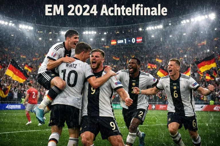 EM 2024 Achtelfinale mit allen 8 Paarungen