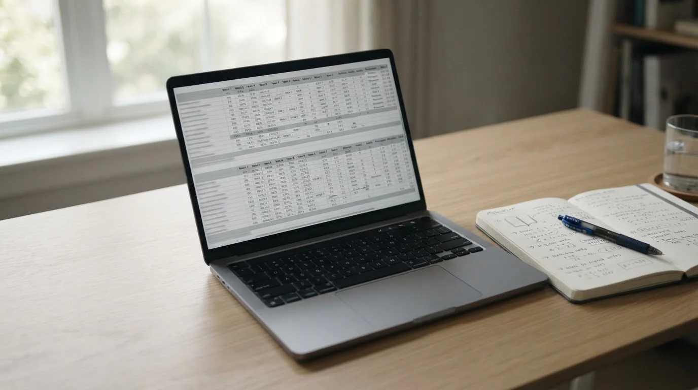 Analytischer Arbeitsplatz mit Laptop und Sportdaten für professionelle Wettanalyse