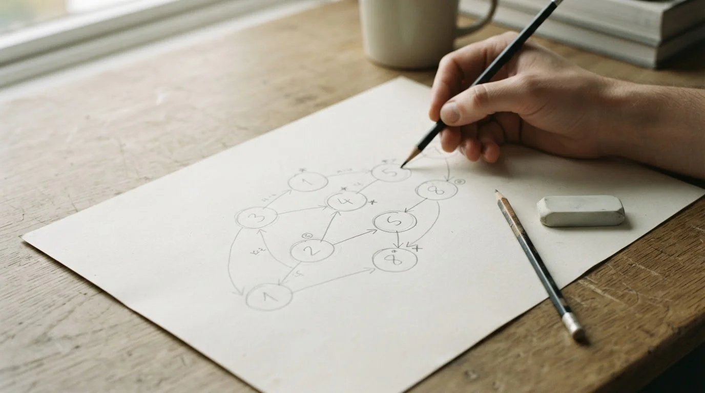 Schematische Darstellung von Systemwetten-Kombinationen auf neutralem Hintergrund