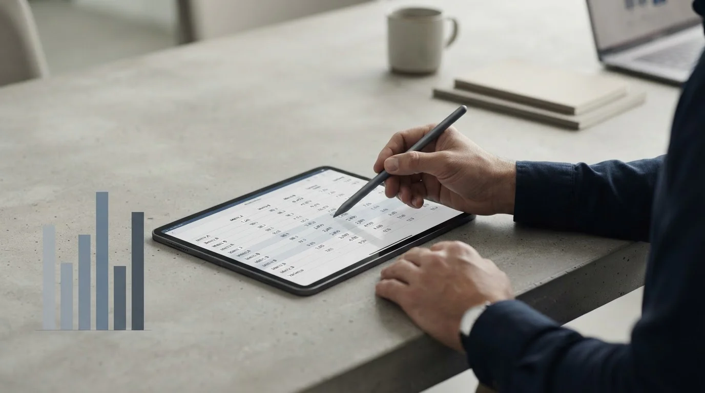 Vergleich von Wettquoten und Wahrscheinlichkeiten auf Tablet