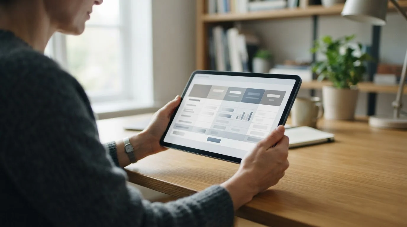 Vergleich verschiedener lizenzierter Wettanbieter auf einem Tablet